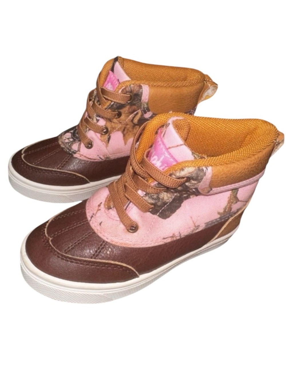 Oomphies Mossy Oak Camouflage Brown and Pink Toddler Girl Boots Size 9
